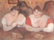 Edvard Munch Luosi and Aimani painting
